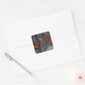 Antieke Zakelijke, Arbeiders op Staalconstructie Vierkante Sticker (Envelop)