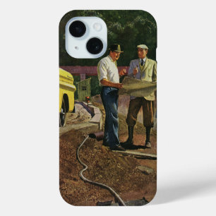 Antieke zakelijke architect bouw aannemer iPhone 15 case