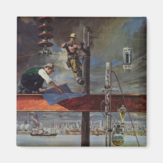 Antieke Zakelijke, Architecten en Bouw Magneet (Voorkant)