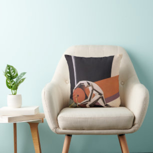 Antieke Zakelijke, Art Deco Stoffen en Textiel Kussen