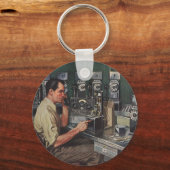 Antieke Zakelijke, Betaaltelefoon Telefoon Reparat Sleutelhanger (Achterkant)