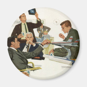 Antieke zakelijke bijeenkomst van luchtvaartmaatsc magneet