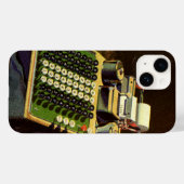 Antieke zakelijke Comptometer boekhoudmachine Case-Mate iPhone Case (Achterkant (horizontaal))