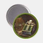 Antieke zakelijke Comptometer boekhoudmachine Magneet (Voorkant / Achterkant)