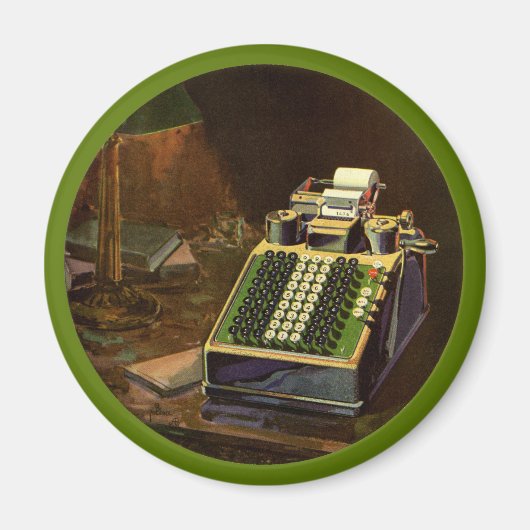 Antieke zakelijke Comptometer boekhoudmachine Magneet (Voorkant)