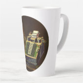 Antieke zakelijke Comptometer Rekenmachine Latte Mok (Rechterhoek)