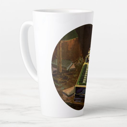 Antieke zakelijke Comptometer Rekenmachine Latte Mok (Linkerhoek)