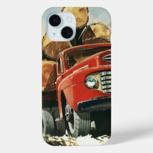 Antieke Zakelijke, Houttransportwagen met Houthakk iPhone 15 Case