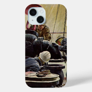 Antieke Zakelijke, Olieplatform in de Oceaan iPhone 15 Case