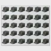 Antieke Zakelijke, Oude Kantoor Handmatige Schrijf Cadeaupapier (Vlak)