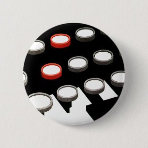 Antieke Zakelijke Ouderwetse Schrijfmachine Toetse Ronde Button 5,7 Cm