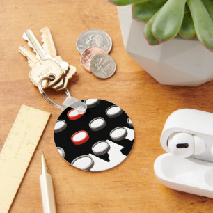 Antieke Zakelijke Ouderwetse Schrijfmachine Toetse Sleutelhanger