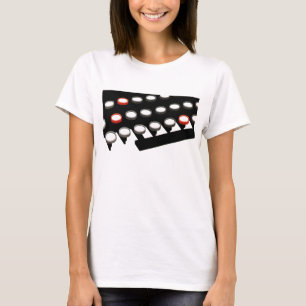 Antieke Zakelijke Ouderwetse Schrijfmachine Toetse T-shirt