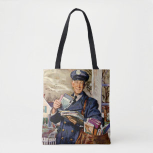 Antieke Zakelijke, Postbode Die Post Brieven Bezor Tote Bag