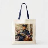 Antieke Zakelijke, Postbode Die Post Brieven Bezor Tote Bag (Voorkant)