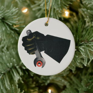 Antieke Zakelijke Productie Fabrieksmachinist Keramisch Ornament