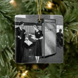 Antieke Zakelijke, Uitvoerende Zakenmannen Kantoor Keramisch Ornament