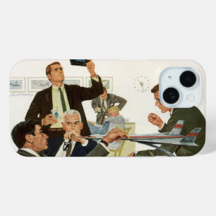 Antieke Zakelijke Vergadering van Luchtvaart Execu iPhone 15 Case