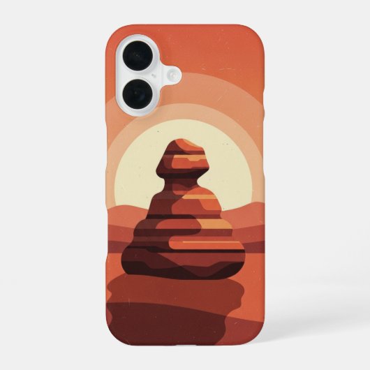 Antieke Zandsteen Rots iPhone 16 Hoesje (Achterkant)