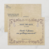 Antieke Zee Bruiloft Save The Date Kaart (Voorkant / Achterkant)