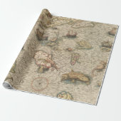 Antieke Zeekaart Cadeaupapier (Uitgerold)