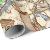 Antieke zeekaart met Hydrangea Cadeaupapier (Rol Hoek)