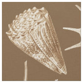 Antieke Zeeschelpen Vintage Stof (Close Up)