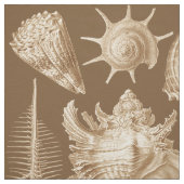 Antieke Zeeschelpen Vintage Stof (Swatch)