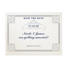 Antieke Zeevaart Strand Bruiloft Save The Date Kaa