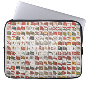 Antieke Zeevaartvlaggen van de Wereld Poster Laptop Sleeve