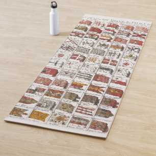Antieke Zeevaartvlaggen van de Wereld Poster Yogamat