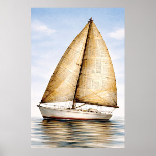Antieke Zeilboot Poster