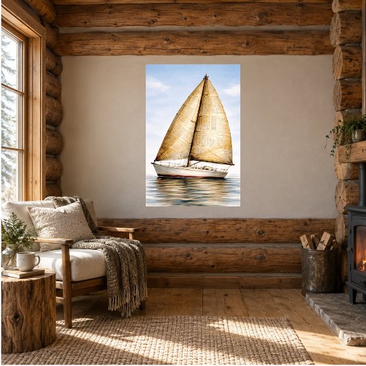 Antieke Zeilboot Poster