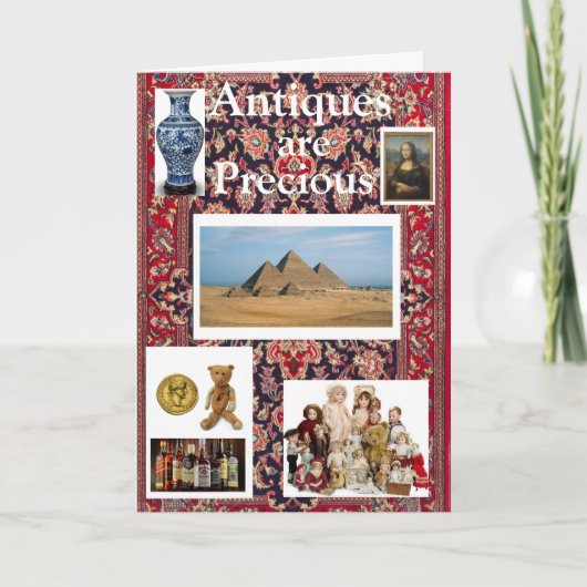 Antieke zijn een kostbare verjaardagskaart kaart (Voorkant)