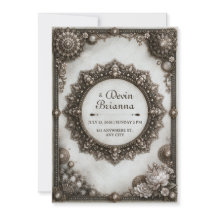 Antieke Zilveren Sierlijke Mandala Trouwframe