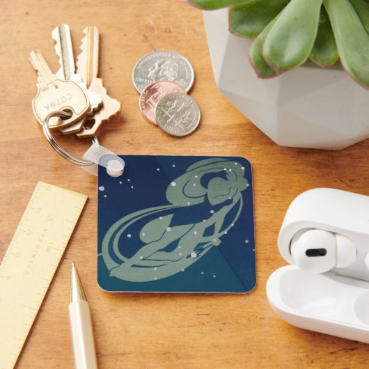 Antieke Zodiac Astrologie, Maagd Constellatie Sleutelhanger (Bureau)