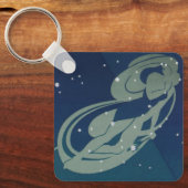 Antieke Zodiac Astrologie, Maagd Constellatie Sleutelhanger (Voorkant)