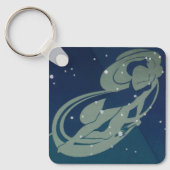 Antieke Zodiac Astrologie, Maagd Sterrenbeeld Sleutelhanger (Voorkant)