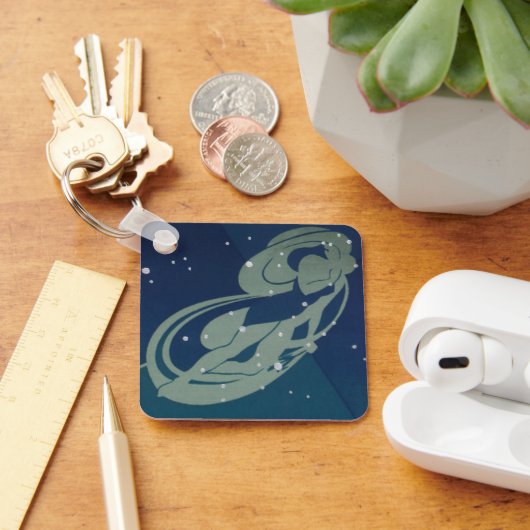Antieke Zodiac Astrologie, Maagd Sterrenbeeld Sleutelhanger (Bureau)