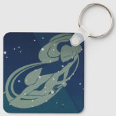 Antieke Zodiac Astrologie, Maagd Sterrenbeeld Sleutelhanger (Achterkant)