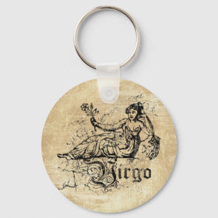 Antieke Zodiac Maagd Sleutelhanger