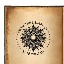 Antieke zon Uit de bibliotheek van Ronde stempel