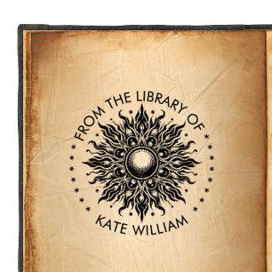 Antieke zon Uit de bibliotheek van Ronde stempel