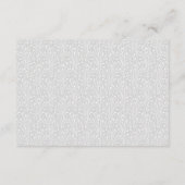 Antieke zwart-wit bloemige ontvangstkaart informatiekaartje (Achterkant)