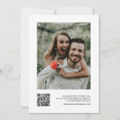 Antieke zwart-wit foto QR-code bruiloft Kaart (Achterkant)