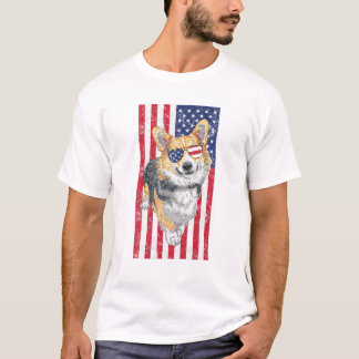 Antieke Zwarte Corgi T-shirt