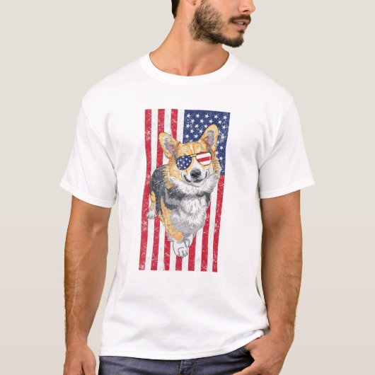 Antieke Zwarte Corgi T-shirt (Voorkant)
