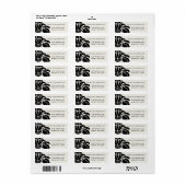 Antieke Zwarte Damast Trouwlabel Etiket (Full Sheet)