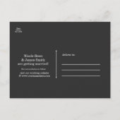 Antieke zwarte en witte elegante parels Save the D Aankondigingskaart (Achterkant)