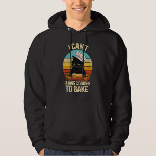 Antieke Zwarte Kat Mag Ik Koekjes Bakken Hoodie